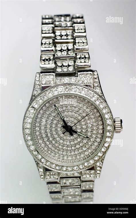 fake diamond encrusted watch